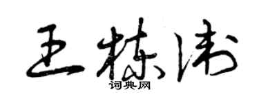 曾慶福王棟衛草書個性簽名怎么寫