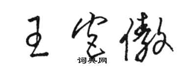 駱恆光王宮傲草書個性簽名怎么寫