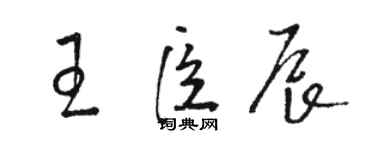 駱恆光王臣辰草書個性簽名怎么寫