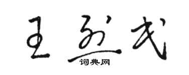 駱恆光王烈民草書個性簽名怎么寫