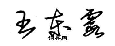 朱錫榮王東霞草書個性簽名怎么寫