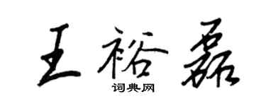 王正良王裕磊行書個性簽名怎么寫