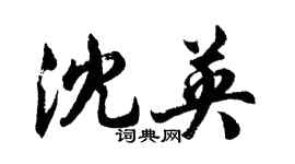 胡問遂沈英行書個性簽名怎么寫
