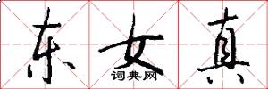東女真怎么寫好看