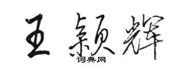 駱恆光王穎輝行書個性簽名怎么寫