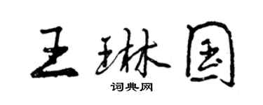 曾慶福王琳國行書個性簽名怎么寫