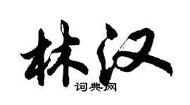 胡問遂林漢行書個性簽名怎么寫