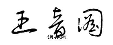 曾慶福王音圖草書個性簽名怎么寫