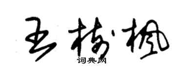 朱錫榮王樹楓草書個性簽名怎么寫