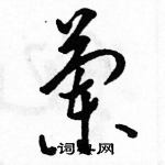 駱恆光寫的硬筆草書蘭