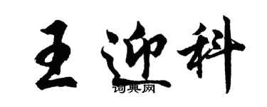 胡問遂王迎科行書個性簽名怎么寫