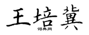 丁謙王培冀楷書個性簽名怎么寫