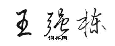 駱恆光王強棟行書個性簽名怎么寫