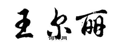 胡問遂王爾麗行書個性簽名怎么寫
