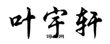 胡問遂葉宇軒行書個性簽名怎么寫