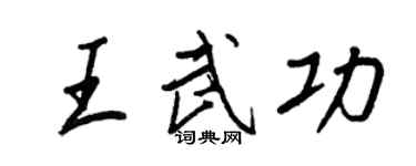 王正良王武功行書個性簽名怎么寫
