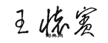 駱恆光王懷賓草書個性簽名怎么寫