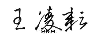 駱恆光王凌耘草書個性簽名怎么寫