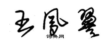朱錫榮王鳳翼草書個性簽名怎么寫