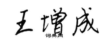 王正良王增成行書個性簽名怎么寫