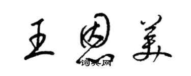 梁錦英王恩美草書個性簽名怎么寫