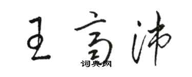 駱恆光王齊沛草書個性簽名怎么寫