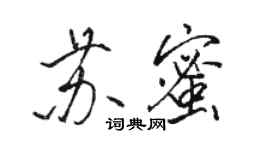 駱恆光蘇蜜行書個性簽名怎么寫