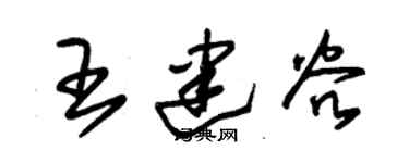 朱錫榮王建穀草書個性簽名怎么寫