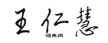 駱恆光王仁慧行書個性簽名怎么寫