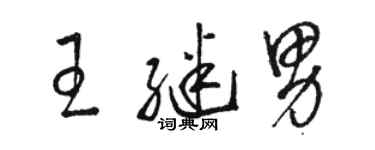 駱恆光王繼男草書個性簽名怎么寫