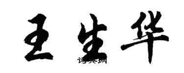 胡問遂王生華行書個性簽名怎么寫