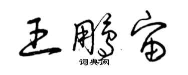 曾慶福王鵬宙草書個性簽名怎么寫