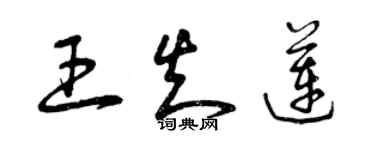 曾慶福王知蓮草書個性簽名怎么寫