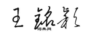 駱恆光王銘穎草書個性簽名怎么寫