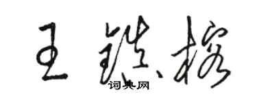 駱恆光王鎮榕草書個性簽名怎么寫