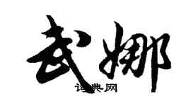 胡問遂武娜行書個性簽名怎么寫