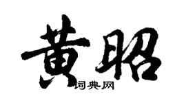 胡問遂黃昭行書個性簽名怎么寫
