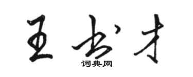 駱恆光王書才行書個性簽名怎么寫
