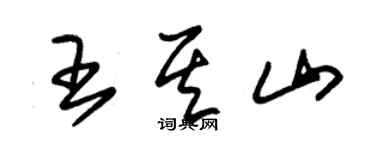 朱錫榮王其山草書個性簽名怎么寫