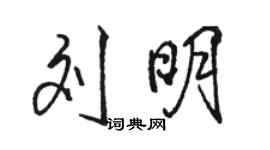 駱恆光劉明行書個性簽名怎么寫