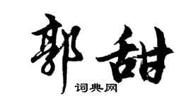 胡問遂郭甜行書個性簽名怎么寫