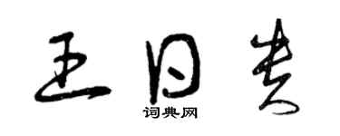 曾慶福王日貴草書個性簽名怎么寫