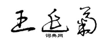 曾慶福王延菊草書個性簽名怎么寫