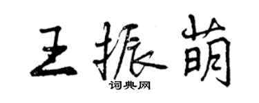 曾慶福王振萌行書個性簽名怎么寫