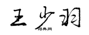 曾慶福王少羽行書個性簽名怎么寫