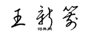 梁錦英王新箭草書個性簽名怎么寫