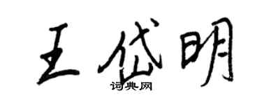 王正良王岱明行書個性簽名怎么寫