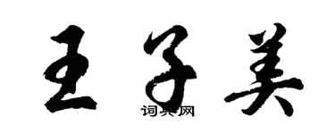 胡問遂王子美行書個性簽名怎么寫