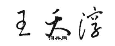 駱恆光王夭淳草書個性簽名怎么寫