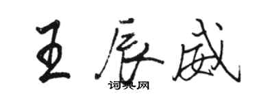 駱恆光王辰威行書個性簽名怎么寫